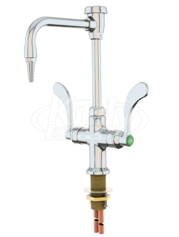 WaterSaver L414VB-BH Deck Mount Mixing Faucet with Vacuum Breaker and Wrist Blade Handles