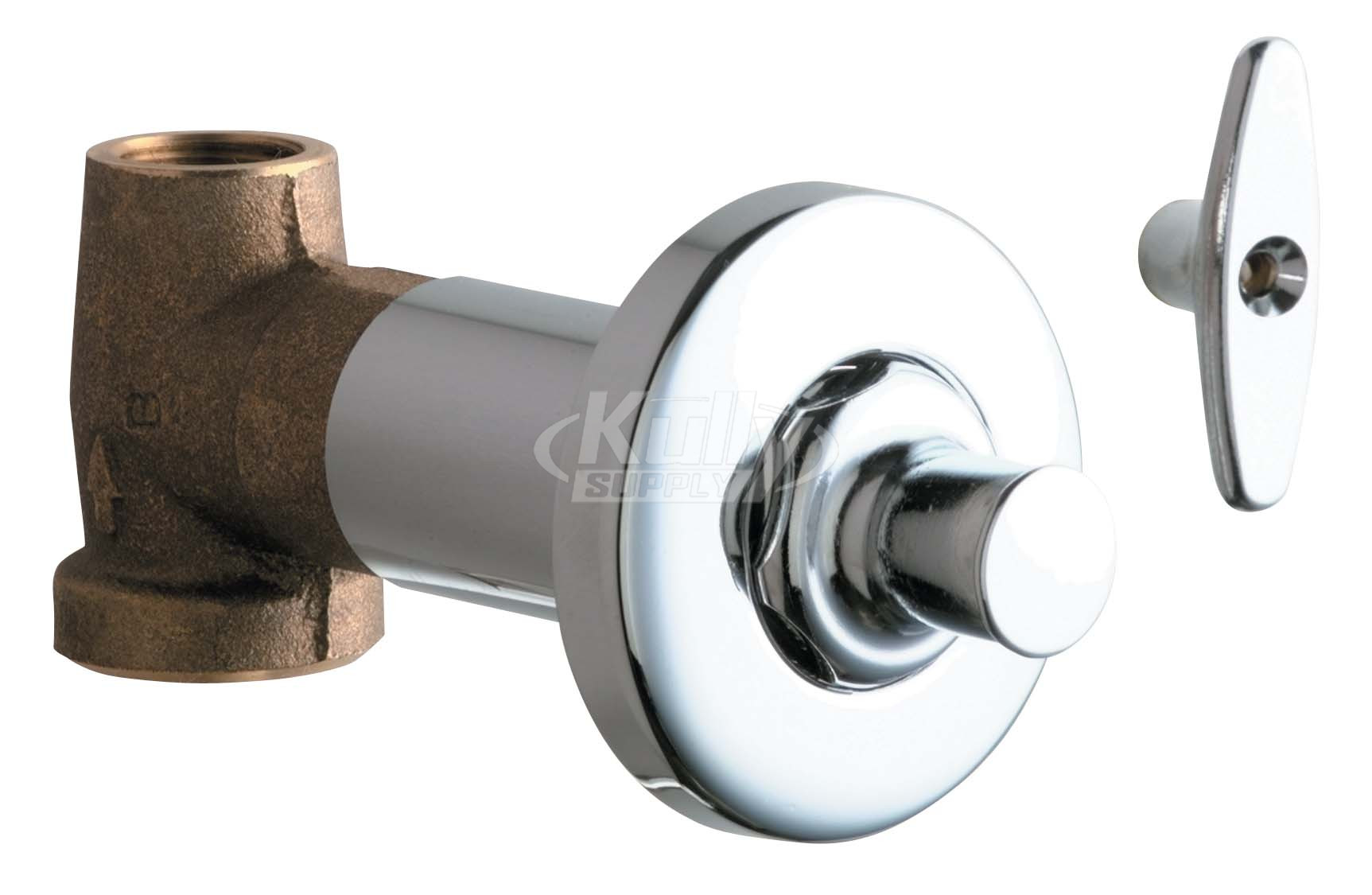 Chicago 1771-ABCP Concealed Straight Valve with Loose Key