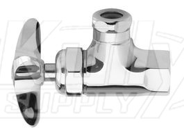 Fisher 1790-1 Polished Chrome Angle Stop 1/2"M x 1/2"F