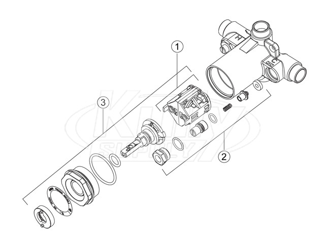 Chicago Pressure Balancing Tub & Shower Valve Parts Breakdown