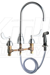 Chicago 200-AGN8AE3-317XKCP Kitchen Faucet w/ SIde Spray