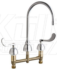 Chicago 201-AGN10ASE3317AB Concealed Hot and Cold Water Sink Faucet