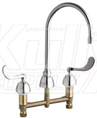 Chicago 201-AGN8AE3-317VAB Concealed Hot and Cold Water Sink Faucet