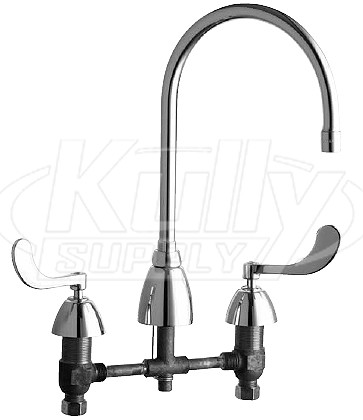 Chicago 201-AGN8AE3-317XKCP Widespread Gooseneck Faucet
