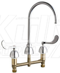 Chicago 201-AGN8FC317ABCP Concealed Hot and Cold Water Sink Faucet