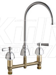 Chicago 201-AGN8FCABCP Concealed Hot and Cold Water Sink Faucet