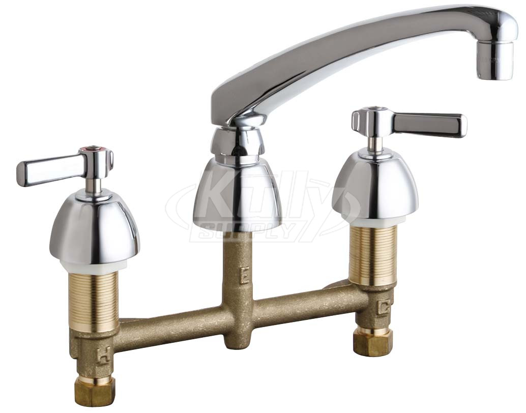 Chicago 201-AL8-317ABCP Concealed Hot and Cold Water Sink Faucet