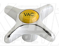 Chicago 204-VACJKCP 2-1/2" Metal Cross Handle w/ Vacuum Index Button