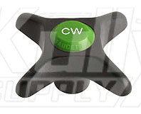 Chicago 205-CWJKNF 2-1/2" Plastic Cross Handle w/ Cold Water Index Button