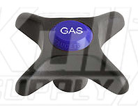 Chicago 205-GASJKNF 2-1/2" Plastic Cross Handle w/ Gas Index Button