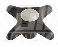 Chicago 205-PLJKNF 2-1/2" Plastic Cross Handle w/ Plain Index Button