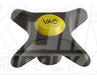 Chicago 205-VACJKNF 2-1/2" Plastic Cross Handle w/ Vacuum Index Button (Discontinued)