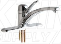 Chicago 2300-8E34VPABCP Single Lever Hot and Cold Water Mixing Sink Faucet