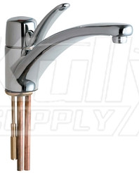 Chicago 2300-E34ABCP Single Lever Hot and Cold Water Mixing Sink Faucet