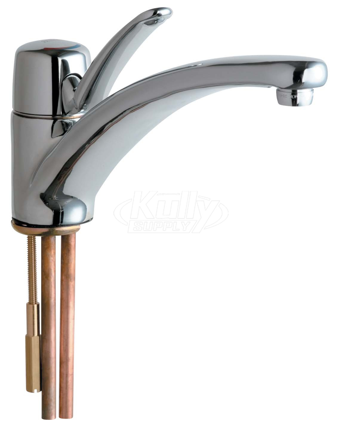 Chicago 2300-ABCP Single Lever Hot and Cold Water Mixing Sink Faucet