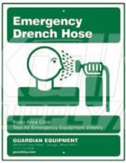 Guardian 250-006G Drench Hose Sign