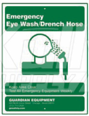 Guardian 250-010G Drench Hose / Eyewash Sign