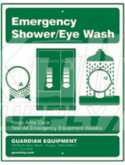 Guardian 250-012G Drench Shower / Eyewash Sign