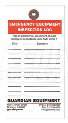 Guardian 250-060R Inspection Tags (20 Included)