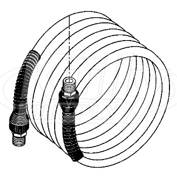 Bradley 269-054 Recoiling Drench Hose 25'