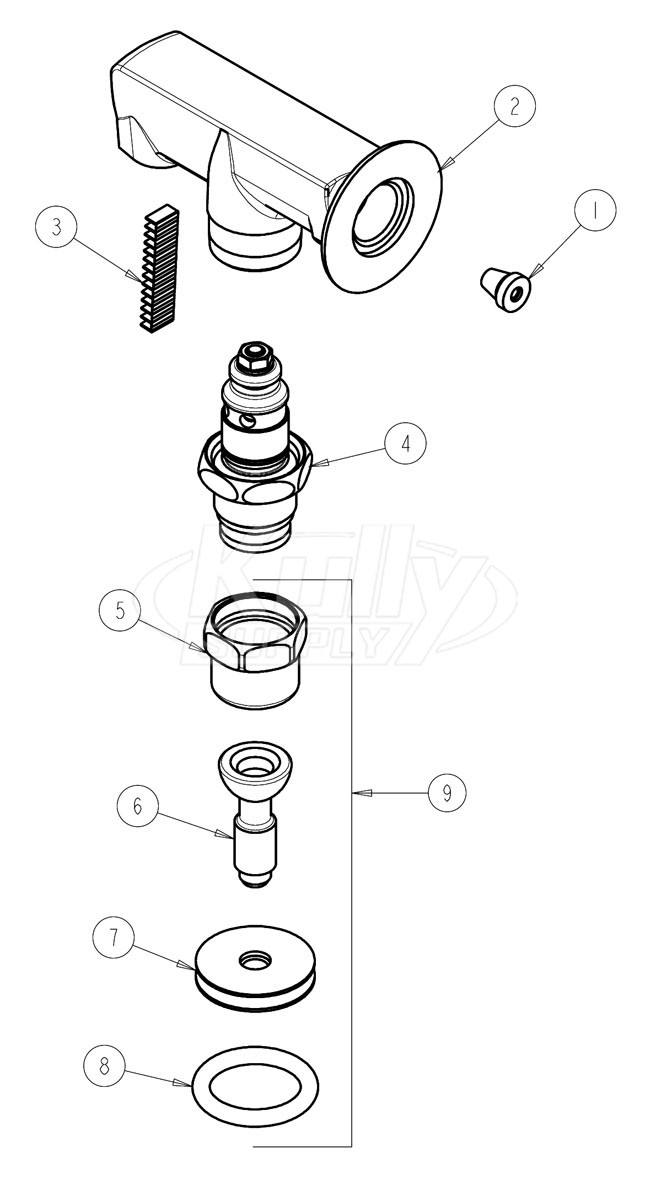 Chicago 313-CP Glass Filler Parts Breakdown