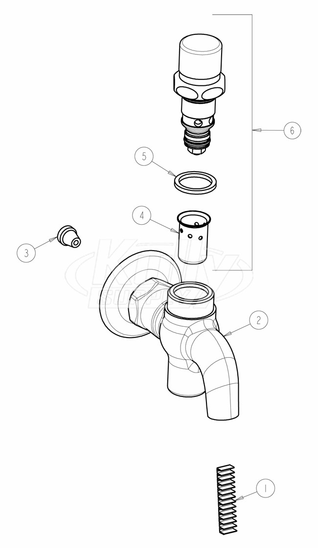 Chicago 324-CP Series Glass Filler Parts Breakdown