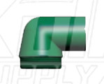 Guardian 330-12-08RSE-GRN Plastic Street Elbow Green