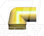 Guardian 330-12-08RSE-YEL Plastic Street Elbow Yellow (Discontinued)