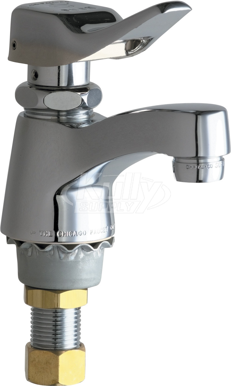 Chicago 333-336COLDABCP Single Supply Metering Sink Faucet