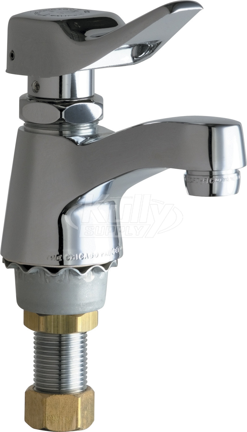 Chicago 333-336PSHABCP Single Supply Metering Sink Faucet