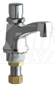 Chicago 333-E12PSHABCP Single Supply Metering Sink Faucet