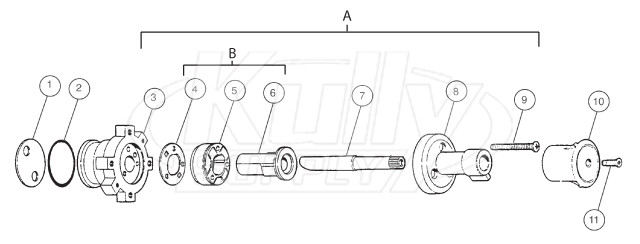 Bradley Bradtrol Shower Valve For Column Showers Parts Breakdown