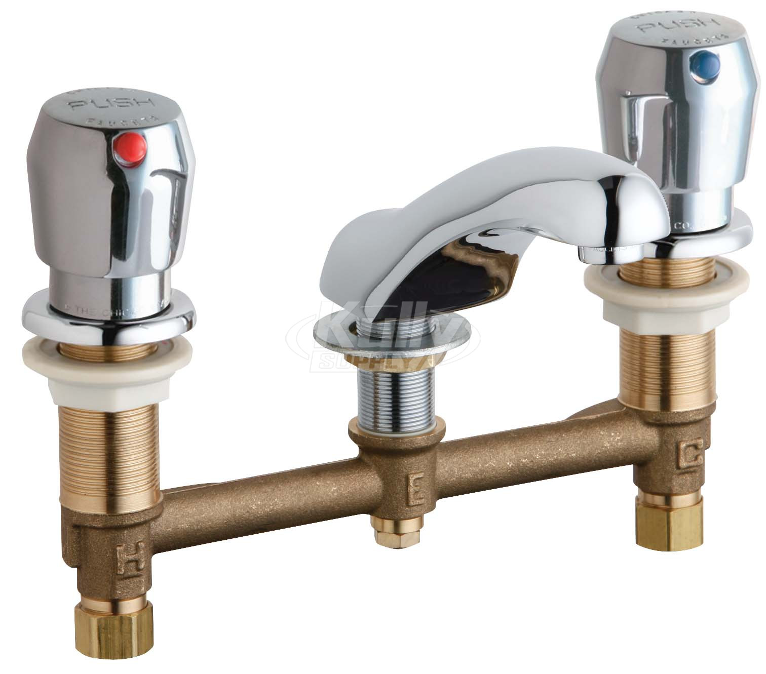 Chicago 404-665ABCP E-Cast Concealed Lavatory Metering Faucet
