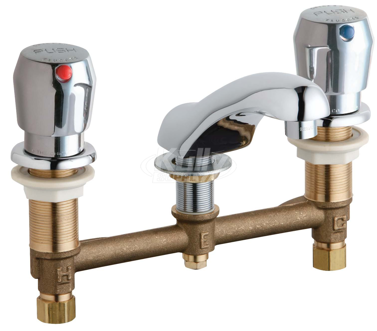 Chicago 404-V665ABCP E-Cast Concealed Lavatory Metering Faucet