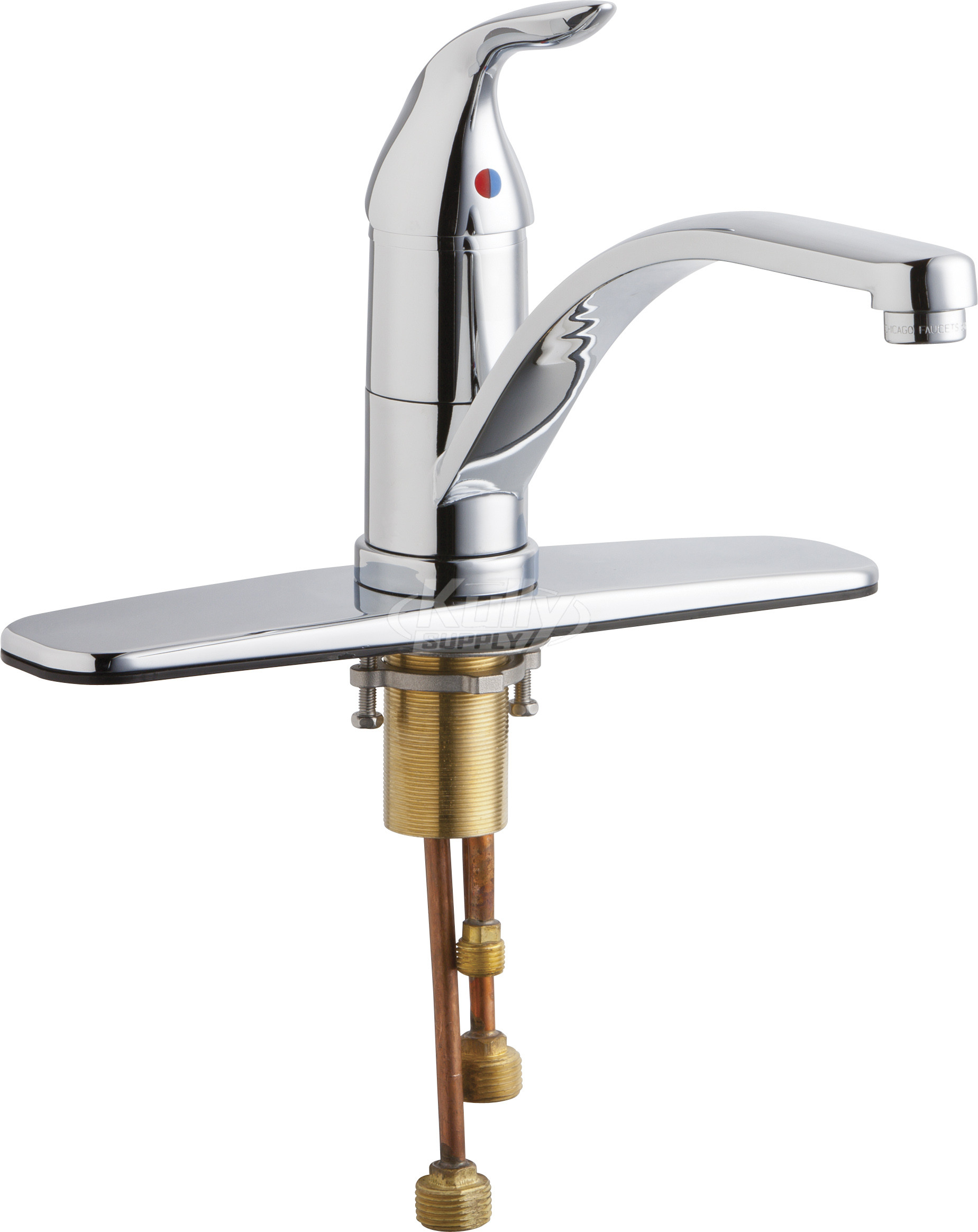 Chicago 431-ABCP Single Lever Hot and Cold Water Mixing Sink Faucet