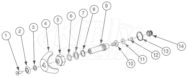 Bradley Compression Shower Valve Parts Breakdown