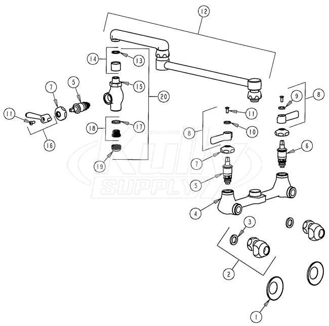 Chicago 517 Gc Pot And Kettle Filler Parts Breakdown Kullysupply Com