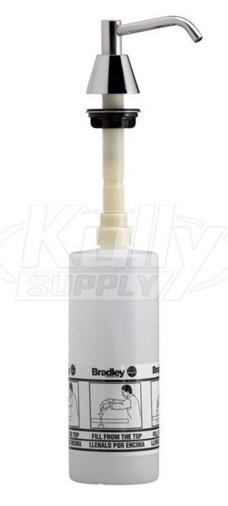 Bradley 6324-680000 32 oz. Lavatory Mounted Soap Dispenser with 4" Spout