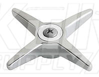 Chicago 633-PLJKCP 3" Metal Cross Handle w/ Plain Index Button