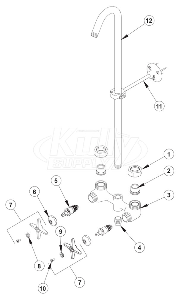 Chicago 752 Shower Valve Parts Breakdown