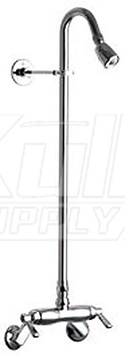 Chicago 756-CP Exposed Wall Mount Two Valve Shower Faucet