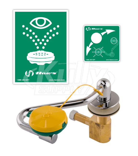 Haws 7611 Swing-Activated Deck-Mounted Eye/Face Wash