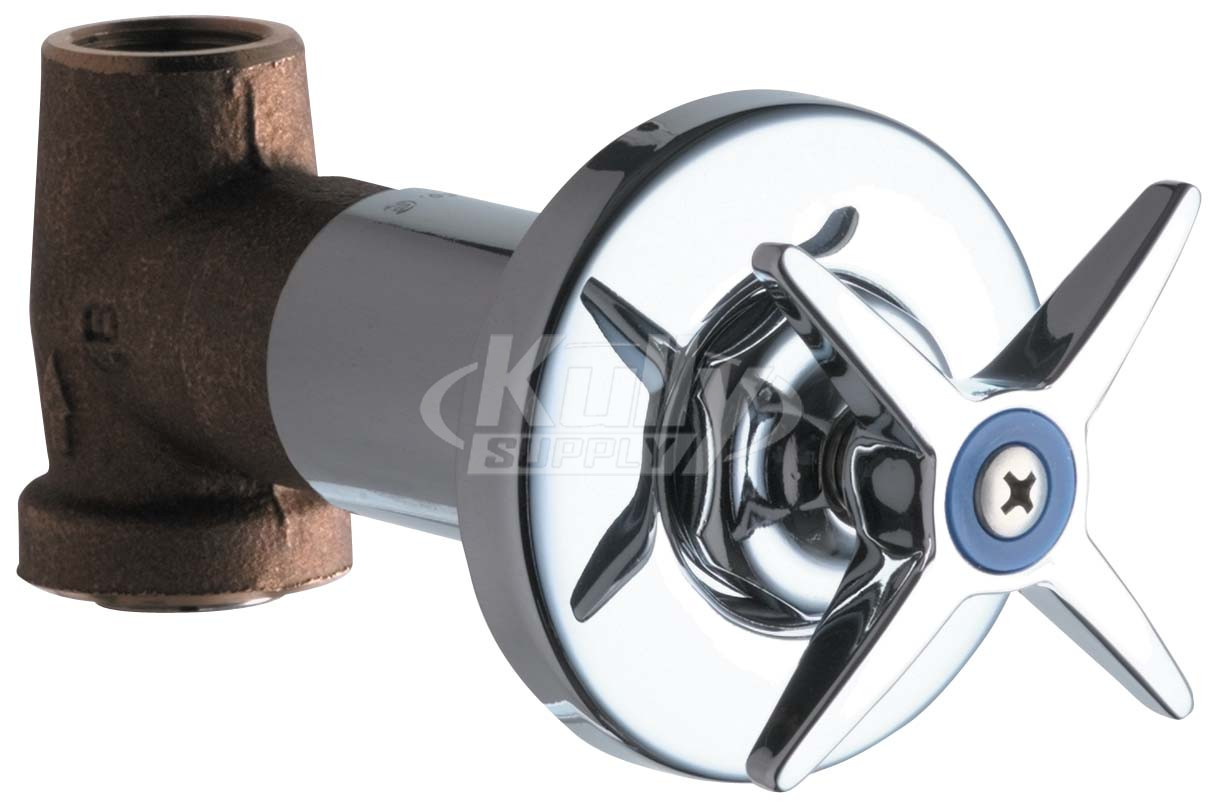 Chicago 770-COLDABCP Cold Water Concealed Straight Valve