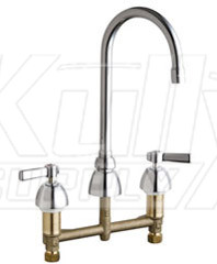 Chicago 786-E3-369XKABCP Concealed Hot and Cold Water Sink Faucet