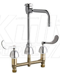 Chicago 786-GN2BVBE3-2ABCP Concealed Hot and Cold Water Sink Faucet