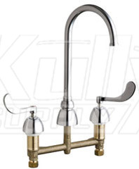 Chicago 786-GN2FC245ABCP Concealed Hot and Cold Water Sink Faucet