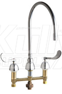 Chicago 786-TWGN10ASE3AB Concealed Hot and Cold Water Sink Faucet with Third Water Inlet