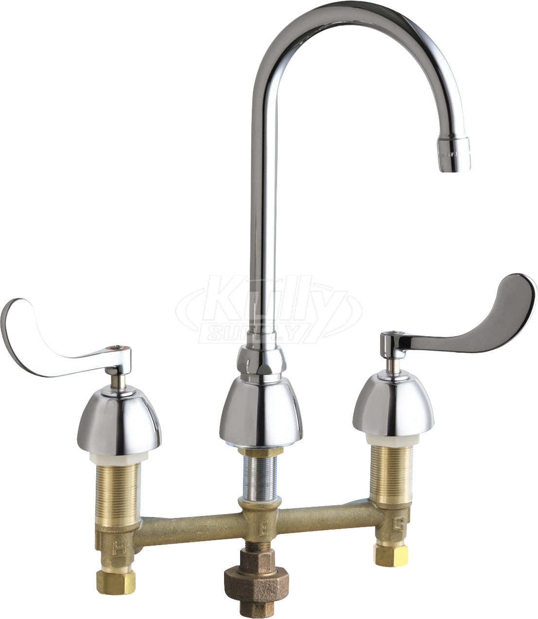 Chicago 786-TWGN2AE35ABCP Concealed Hot and Cold Water Sink Faucet with Third Water Inlet