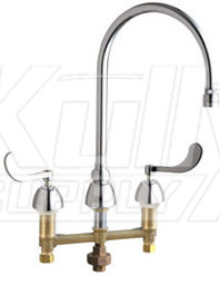 Chicago 786-TWGN8AE29VXKAB Concealed Hot and Cold Water Sink Faucet with Third Water Inlet
