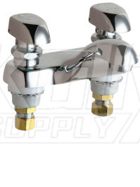 Chicago 802-335ABCP Hot and Cold Water Metering Sink Faucet